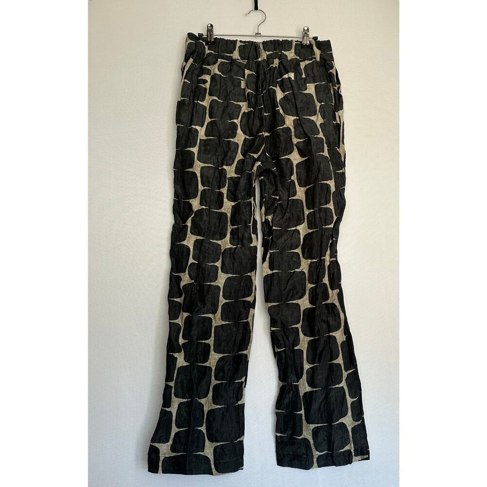 NWT Souvenir Silk Cotton Small Pantalone Sabbia/Nero Tan Black Dress Pant Small - Picture 3 of 16